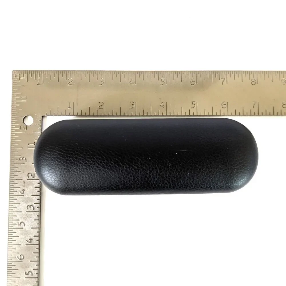 Oakley Hard Shell Eyeglass Case Lot of 2 Black Faux Leather + Soft Logo Cloth